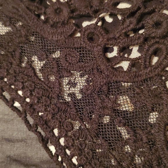 NWOT Bila Women's Boho Style Black & White Floral Sheer Top  Size XXL - Picture 3 of 10